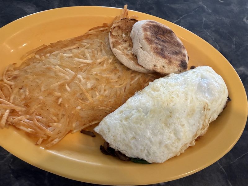 J J's breakfast and burgers food